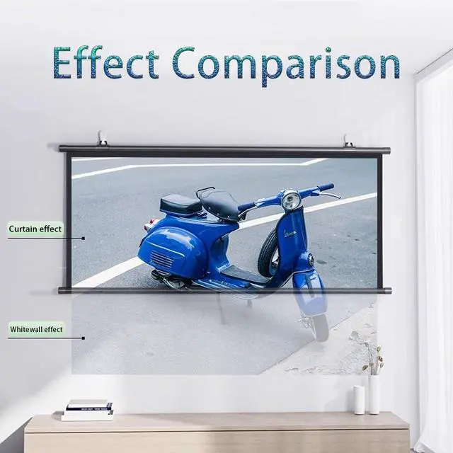 Alt view image 3 of 7 - 30" 40" 50" 60" 72" Home Theater Projector Screen, Manual Projection Screen, HD 4K 4:3 16:9 Roll Up Movie Screen for Indoor Outdoor(30 Inch 4:3)