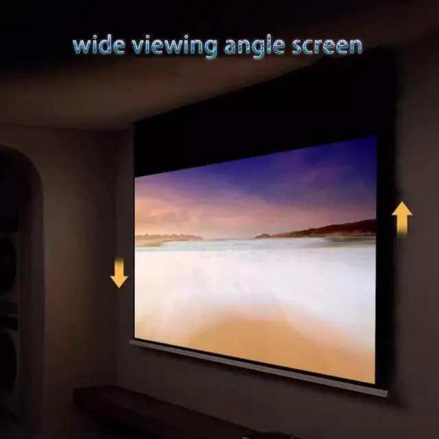Alt view image 5 of 7 - 30" 40" 50" 60" 72" Home Theater Projector Screen, Manual Projection Screen, HD 4K 4:3 16:9 Roll Up Movie Screen for Indoor Outdoor(30 Inch 4:3)