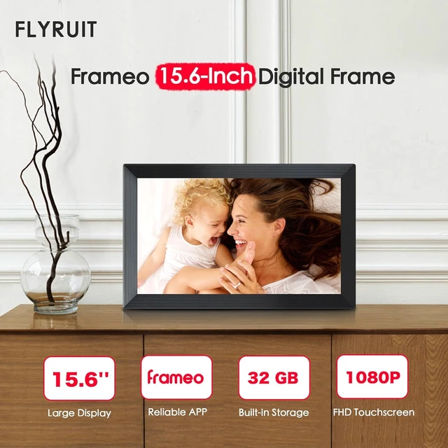 Alt view image 3 of 7 - Frameo 15.6" Digital Picture Frame WiFi, Large Display Digital Photo Frame