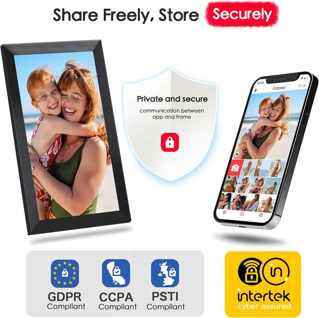 Alt view image 6 of 7 - Frameo 15.6" Digital Picture Frame WiFi, Large Display Digital Photo Frame