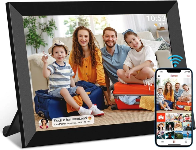 Main image of 32GB FRAMEO 10.1 Inch Smart WiFi Digital Photo Frame 1280x800 IPS LCD Touch Screen, Auto-Rotate Portrait and Landscape, Built in 32GB Memory, Share Moments Instantly via Frameo App from Anywhere
