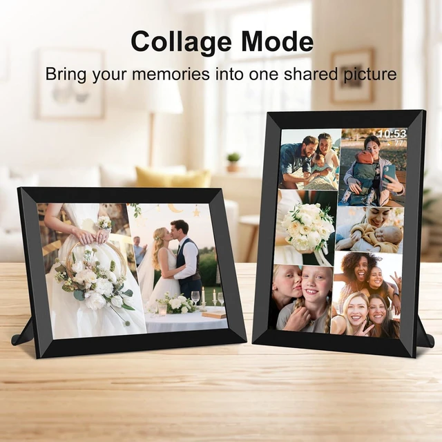 Alt view image 6 of 7 - 32GB FRAMEO 10.1 Inch Smart WiFi Digital Photo Frame 1280x800 IPS LCD Touch Screen, Auto-Rotate Portrait and Landscape, Built in 32GB Memory, Share Moments Instantly via Frameo App from Anywhere