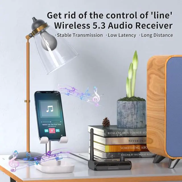 Alt view image 6 of 7 - Bluetooth 5.3 Home Stereo Audio Receiver AUX USB Optical To RCA Adapter