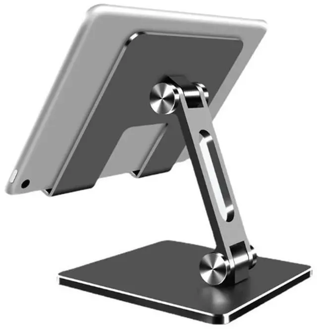 Alt view image 5 of 6 - MT134 Adjustable Tablet Stand, Foldable Metal Phone Holder, Desktop Mount with Anti-Slip Base, 134x134mm