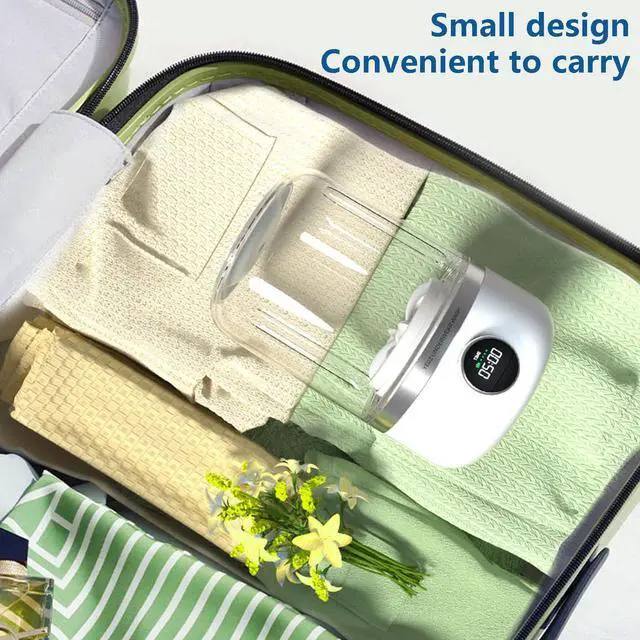 Alt view image 2 of 7 - Mini portable washing machine, 1.2L small washing machine for underwear, socks, saliva towels, suitable for apartments, hotels, and travel.(5.1 * 8.3in)