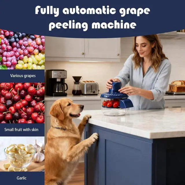 Alt view image 2 of 7 - Electric Peeler | Wireless Kitchen Aid for Peeling - Large Capacity Automatic Garlic Peeling Machine | For Pomegranate Garlic Tomato Grape Cactus Pear Potato