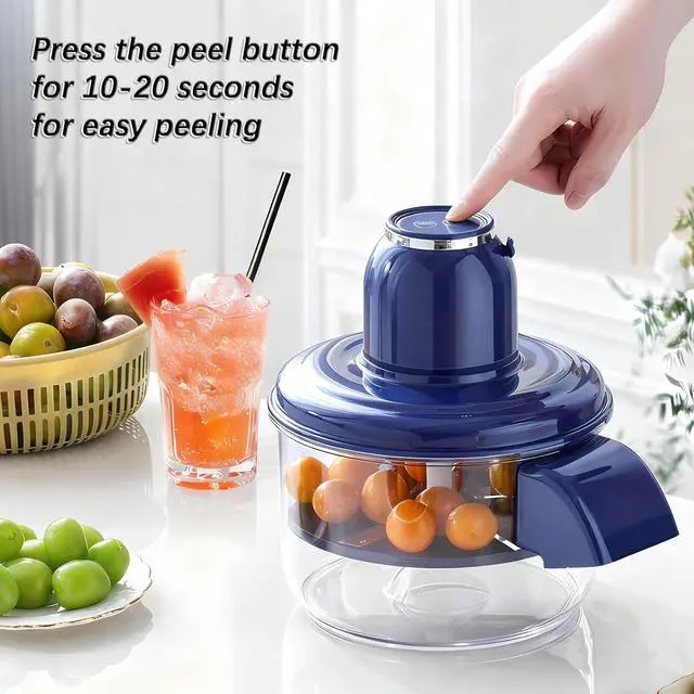 Alt view image 2 of 6 - Electric Grape Peeler Machine, Automatic Small Fruit Garlic Peeler Machine Cherry Garlics Peeling Skin Remover, Effortless Peeling for Home Kitchen