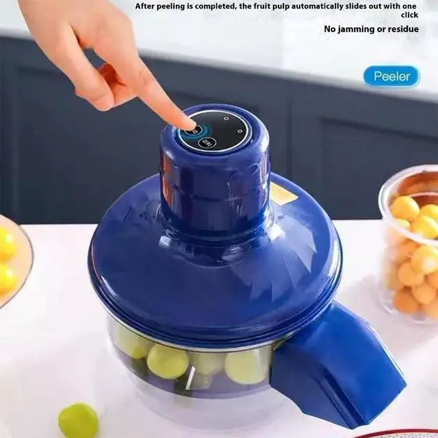 Alt view image 3 of 7 - Rechargeable Grape Peeling Machine Electric Automatic Fruit Peeler With Stainless Steel and the handle Household Appliance