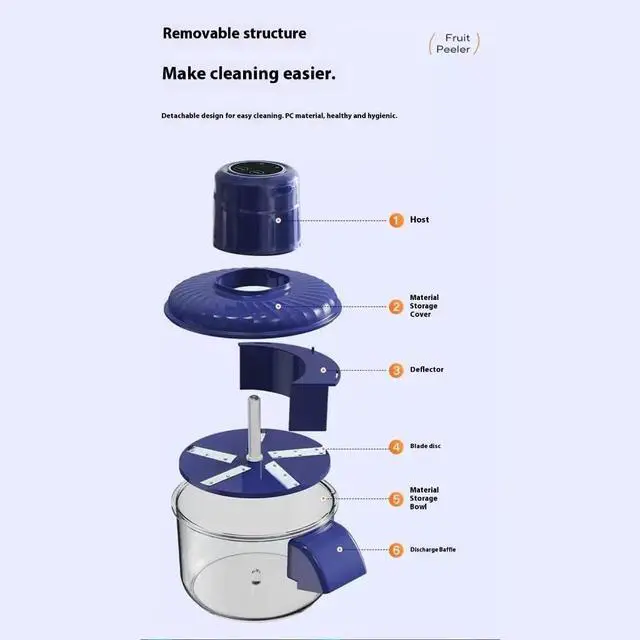Alt view image 5 of 7 - Rechargeable Grape Peeling Machine Electric Automatic Fruit Peeler With Stainless Steel and the handle Household Appliance