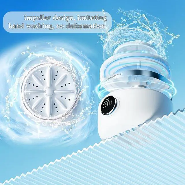 Alt view image 2 of 6 - Heeucnon Ye02 Underwear Washer Rechargeable Cordless for Bra, Underwear, Socks, Baby Clothes