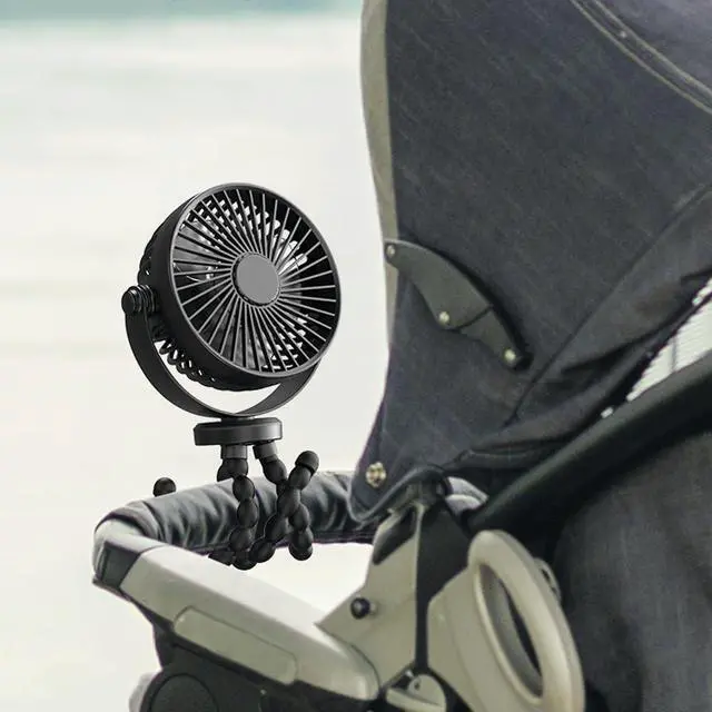 Alt view image 2 of 7 - Quiet Portable Fan - 2000mAh USB Charged, 3 Speed Settings, Foldable fan, for Home, Office, Outdoors, Travel Use