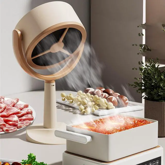 Alt view image 2 of 7 - Desktop Range Hoods, Portable 125° Adjustable Angle Strong Suction, Mini Range Hood for Kitchen Indoor BBQ, Hot Pot, DC 5V