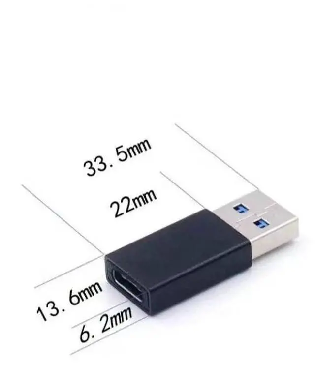 Main image of 1000 Pcs USB C 3.1 Type C Female to USB 3.0 Type A Male Port Converter Adapter