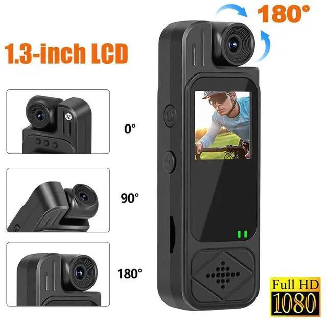 Alt view image 3 of 7 - 20 Hour 1080P Camcorder Mini Police Body Camera HD 180° Video DVR IR Night Cam