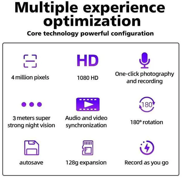 Alt view image 7 of 7 - 20 Hour 1080P Camcorder Mini Police Body Camera HD 180° Video DVR IR Night Cam