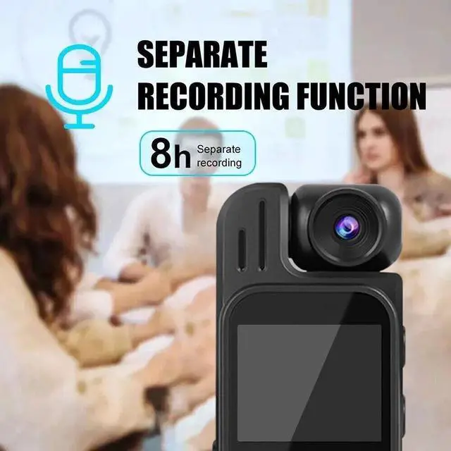 Alt view image 4 of 7 - 20 Hour 1080P Camcorder Mini Police Body Camera HD 180° Video DVR IR Night Cam
