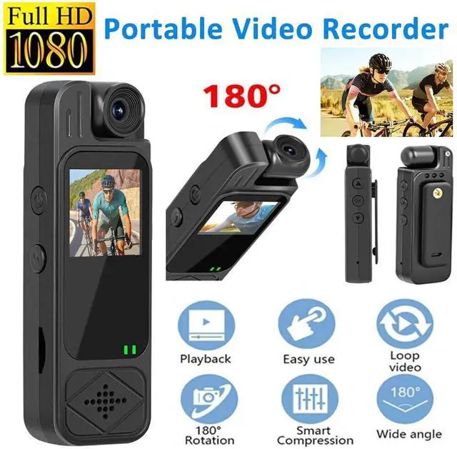 Main image of 20 Hour 1080P Camcorder Mini Police Body Camera HD 180° Video DVR IR Night Cam