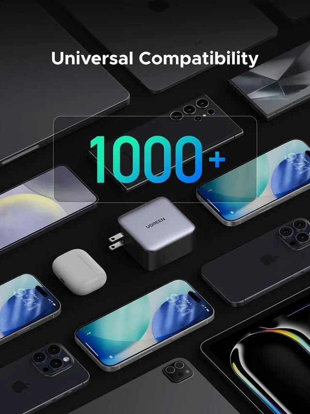 Alt view image 7 of 7 - Nexode 200W GaN USB C Wall Charger 4-Port Foldable Compact Fast Type-C Power Adapter Compatible with MacBook Pro/Air XPS 14 iPad iPhone 17/16/15 Series Galaxy S25/S24 Pixel 10/9