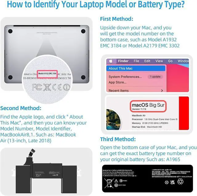 Alt view image 6 of 7 - A1965 Battery & Tool Kit for MacBook Air 13 inch A1932 A2179