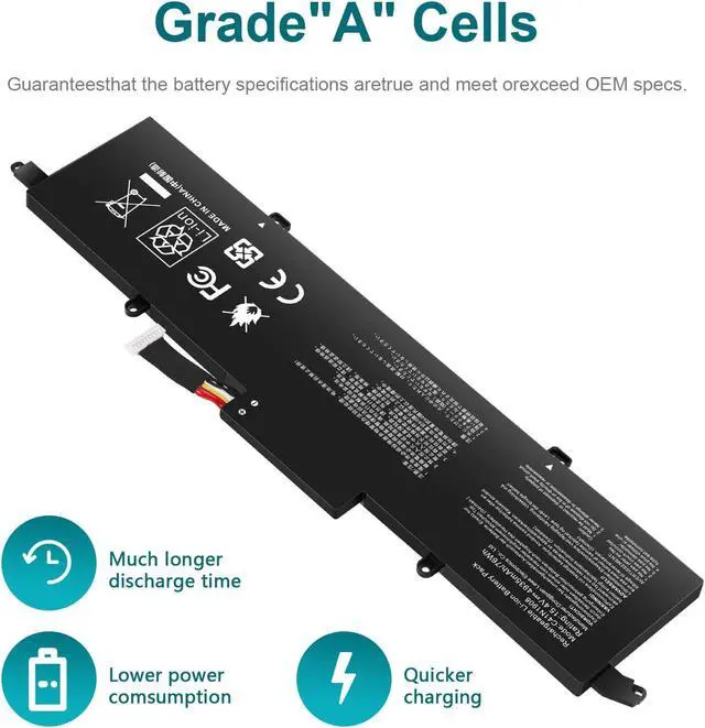 Alt view image 7 of 7 - TREE.NB C41N1908 Battery Replacement for Asus ROG Zephyrus G14 GA401II GA401IV GA401IH GA401IU GA401IV GA401IV-BR9N6 GA401Q GA401QH GA401QM 0B200-03610000