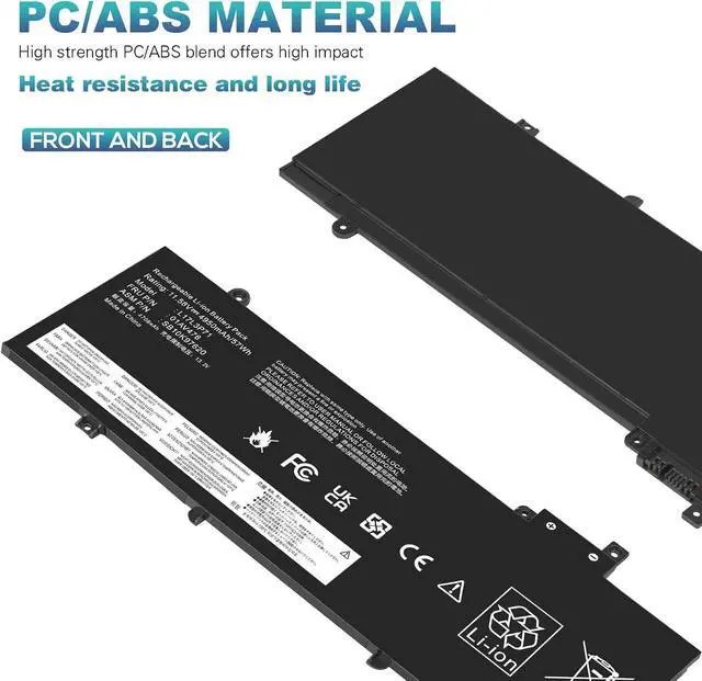 Alt view image 3 of 7 - Fancy Buying 01AV479 L17L3P71 L17M3P72 Laptop Battery for Lenovo ThinkPad T480S Series Notebook 01AV478 01AV480 01AV479 SB10K97621 SB10K97622 SB10K97620 11.58V/57Wh