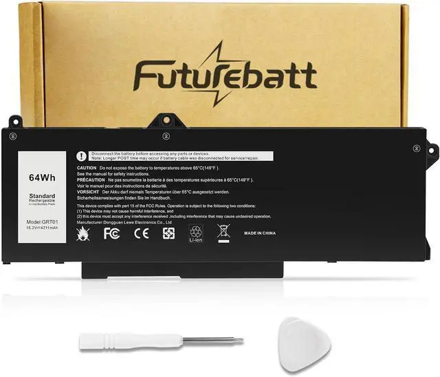 Main image of Futurebatt 64Wh GRT01 Battery Replacement for Dell Latitude 14 5421 5431 15 5521 5531 Precision 3470 3561 3571 Alienware m17 R5 AMD Series R05P0 00P3TJ 0P3TJ VXD57 05RGW 9JRV0 0R05P0