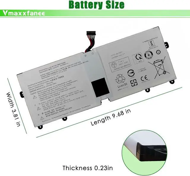Alt view image 6 of 7 - LBV7227E Laptop Battery Replacement for LG Gram 17Z90N 15Z90N Gram 16 2-in-1 16T90P 16Z90P 16Z90PG 16Z90PC 17Z90P 16ZD90P Series 80Wh 7.74V 10336mAh