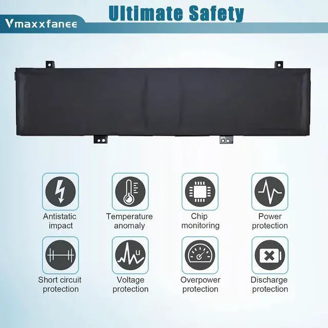 Alt view image 4 of 7 - C41N2101 Laptop Battery Replacement for Asus ROG Zephyrus G14 GA402 GA402R GA402RJ TUF Dash F15 FX517 Zenbook Pro 14 UM6702RA Duo VivoBook Pro 15X OLED K6501ZM Series 0B200-04110100