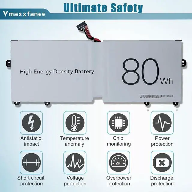 Alt view image 4 of 7 - LBV7227E Laptop Battery Replacement for LG Gram 15Z90N 17Z90N Gram 16 2-in-1 16T90P 16Z90P 16Z90PC 16Z90PG 16ZD90P 17Z90P Series 80Wh 7.74V 10336mAh
