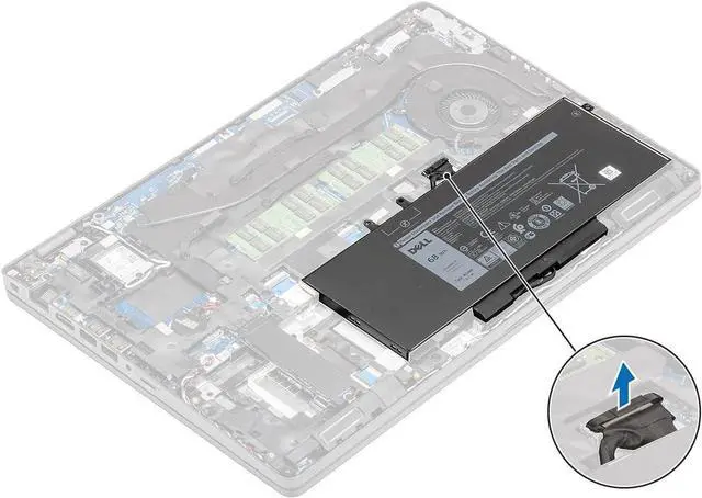 Alt view image 3 of 7 - DELL 4GVMP 7.6V 68Wh 4-Cell Rechargeable Battery For Dell Latitude 5400, 5500,Precision 3540,Inspiron 7590 2-in-1,Inspiron 7591 2-in-1,Inspiron 7791 2-in-1 (Can't work for Inspiron 7590 and 7591)