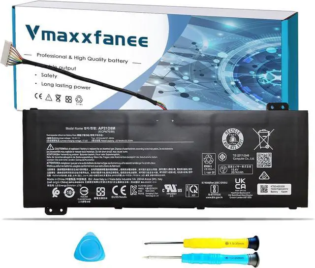 Main image of 57.48Wh AP21D8M Laptop Battery Replacement for Acer Nitro 5 AN515-47 AN515-46 AN515-58 AN515-58-766R AN515-58-56CL AN515-58-72QR,Nitro V 15 ANV15-51,Nitro 16 AN16-51 AN16-51-74BV Series