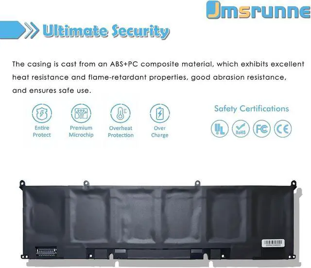 Alt view image 4 of 7 - 56Wh 8FCTC Laptop Battery Compatible with Dell XPS 15 9500 Precision 5550 Alienware M15 R3 R4 M17 R4 R3 Series Notebook 69KF2 08FCTC 0P8P1P 0DVG8M 0M59JH 70N2F 070N2F 11.4V 4650mAh