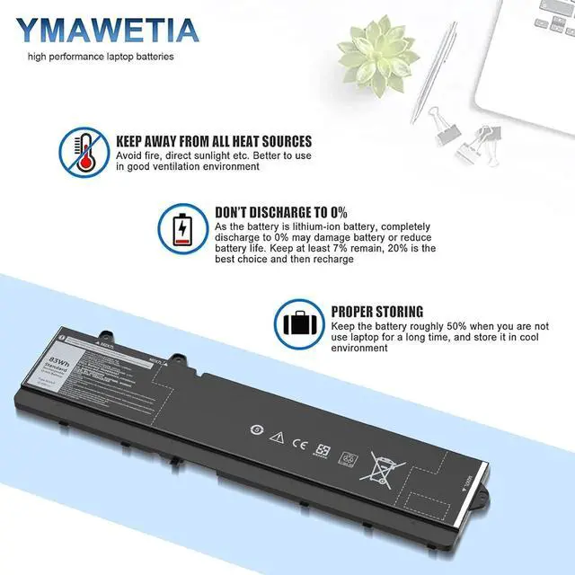 Alt view image 5 of 6 - RCVVT 11.55V 83Wh Laptop Battery Replacement for Dell Precision Fit for 7670 7680 7770 7780 Series Notebook X9FTM T6PFX 451-BCYH 0X26RT X26RT 0NWDC0 NWDC0