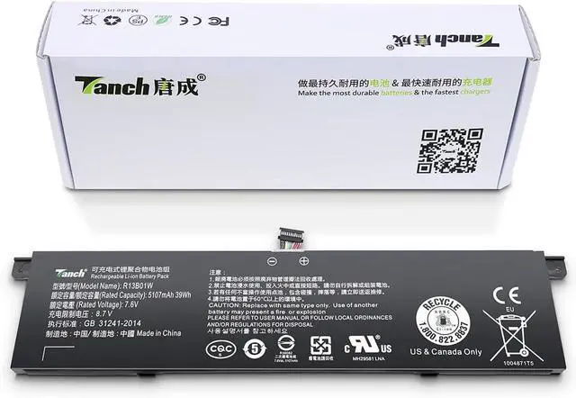 Main image of Tanch Genuine R13B02W R13B01W 161301-01 161302-AA Laptop Battery for Xiaomi Notebook Air 13 13 2018 13.3 2018 TM1703 TM1704 TM1604 161301-01 161301-07 161301-FC 7.6V 5107mAh 39W