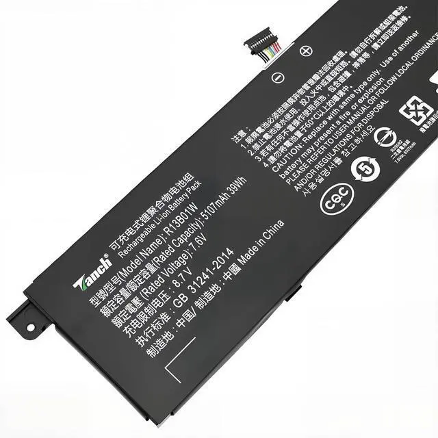 Alt view image 6 of 6 - Tanch Genuine R13B02W R13B01W 161301-01 161302-AA Laptop Battery for Xiaomi Notebook Air 13 13 2018 13.3 2018 TM1703 TM1704 TM1604 161301-01 161301-07 161301-FC 7.6V 5107mAh 39W