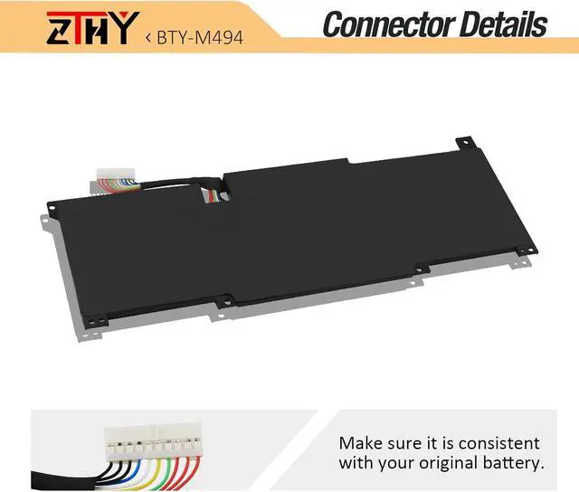 Alt view image 5 of 7 - ZTHY BTY-M494 Laptop Battery Replacement for MSI Modern 15 B12M B12HW B13M