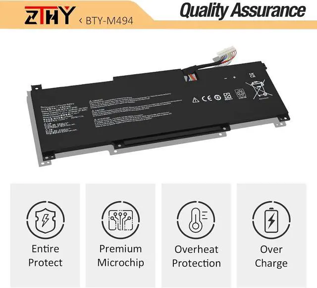 Alt view image 6 of 7 - ZTHY BTY-M494 Laptop Battery Replacement for MSI Modern 15 B12M B12HW B13M