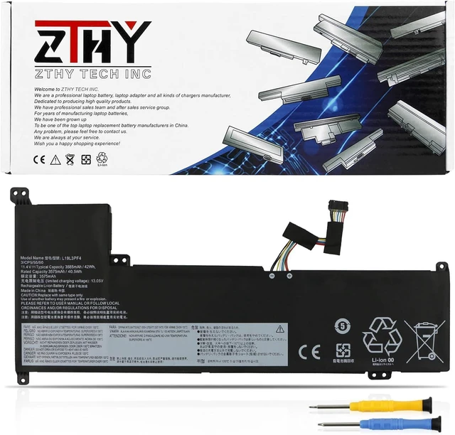 Main image of ZTHY 42Wh L19C3PF6 L19L3PF4 Laptop Battery Compatible with Lenovo IdeaPad 3-17ADA05 3-17ARE05 3-17IIL05 3-17IML05 V17-IIL Series L19L4PF2 L19D4PF2 SB10W89834 5B10W89838 5B10W89846 5B10W89839 11.4V
