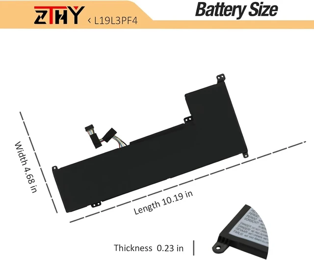 Alt view image 7 of 7 - ZTHY 42Wh L19C3PF6 L19L3PF4 Laptop Battery Compatible with Lenovo IdeaPad 3-17ADA05 3-17ARE05 3-17IIL05 3-17IML05 V17-IIL Series L19L4PF2 L19D4PF2 SB10W89834 5B10W89838 5B10W89846 5B10W89839 11.4V