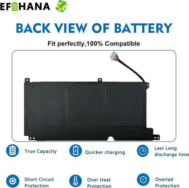Alt view image 6 of 6 - PG03XL 52.5Wh L48495-005 Laptop Battery Replacement for HP Pavilion Gaming 15-DK 15-DK0125TX 15T-DK200 15-EC 15-EC0013DX 15Z-EC200 16-A0032DX Series HSTNN-OB1I L48430-2C1 PGO3XL 11.55V 4323mAh