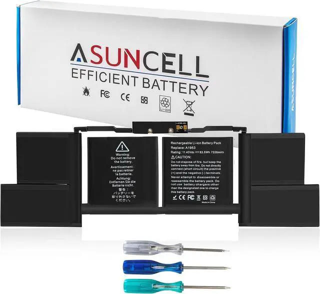 Main image of ASUNCELL Battery for MacBook Pro 15 Inch A1990 (Mid 2018 2019), Laptop Battery Replacement Model A1953 Battery EMC 3215 3359 7400mAh (Upgraded 6.2 Versions)