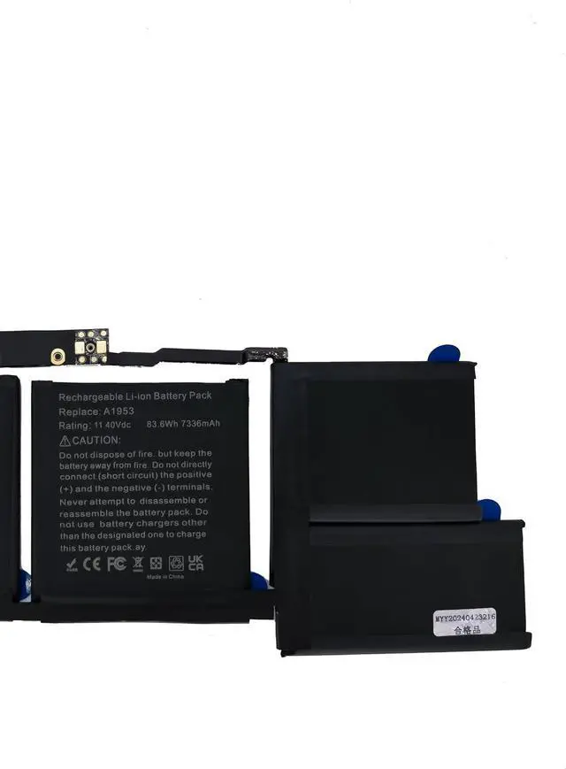 Alt view image 4 of 7 - A1953 A1990 Laptop Battery Replacement for MacBook Pro 15" Mid 2018 2019 EMC 3215 EMC 3359 Touch Bar MV902LL/A MV912LL/A MV922LL/A MV932LL/A MV942LL/A MV952LL/A MV962LL/A (11.4V 83.6Wh/7336mAh)