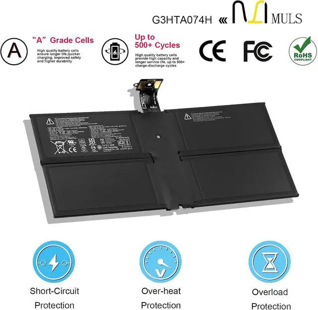 Alt view image 4 of 7 - MULS G3HTA074H Battery for Microsoft Surface Pro 7 Plus, Surface Pro 7 1960