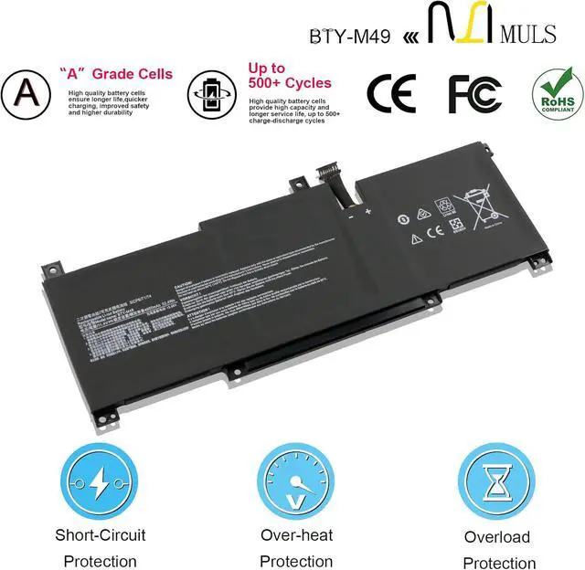 Alt view image 5 of 7 - MULS BTY-M49 Laptop Battery for MSI Modern 14 B10M B10RAS B10RASW B11SB