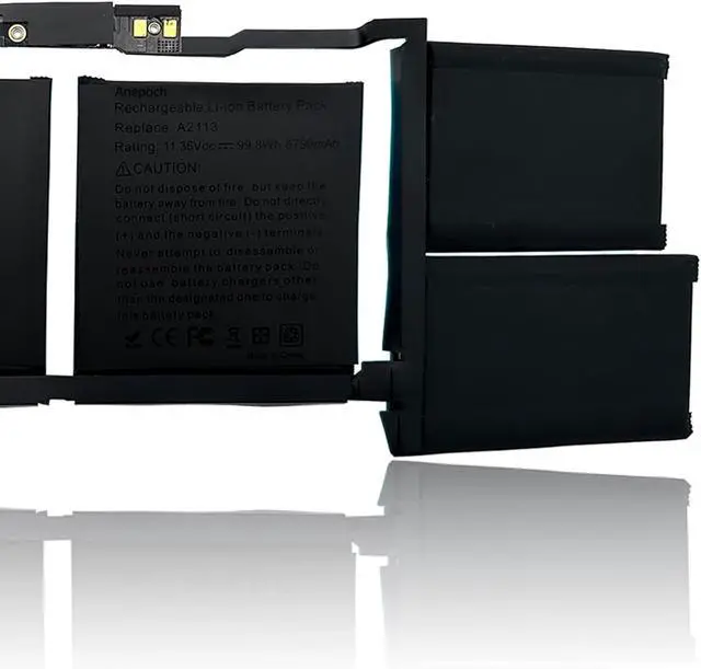 Alt view image 5 of 7 - A2113 A2141 Laptop Battery Replacement for MacBook Pro Retina 16" inch Model A2141 2019 2020 Year EMC 3347 BTO/CTO MVVL2 MVVL2LL/A MVVM2 MVVM2LL/A MVVJ2 MVVJ2LL/A MVVK2 11.36V 99.8Wh 8790mAh