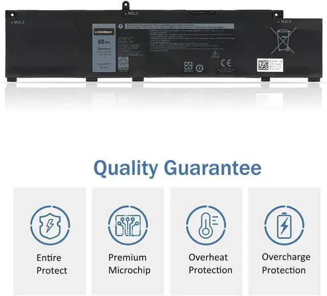 Alt view image 2 of 7 - MV07R Laptop Battery Replacement for Dell G3 15 3500 3590 3700 3790 G5 5500 5505 SE Series New Replcement Battery for JJRRD 0JJRRD 266J9 72WGV W5W19 P89F MVO7R PN1VN M4GWP 15.2V/68Wh