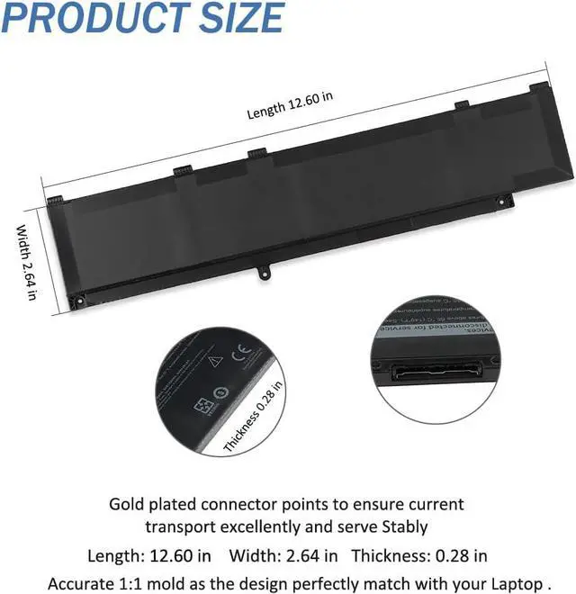 Alt view image 4 of 7 - MV07R Laptop Battery Replacement for Dell G3 15 3500 3590 3700 3790 G5 5500 5505 SE Series New Replcement Battery for JJRRD 0JJRRD 266J9 72WGV W5W19 P89F MVO7R PN1VN M4GWP 15.2V/68Wh