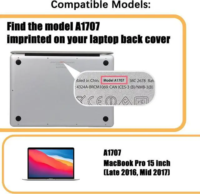 Alt view image 4 of 5 - A1820 Laptop Battery Compatible with MacBook Pro 15 A1707 (Late 2016, Mid 2017) 11.4V 76Wh
