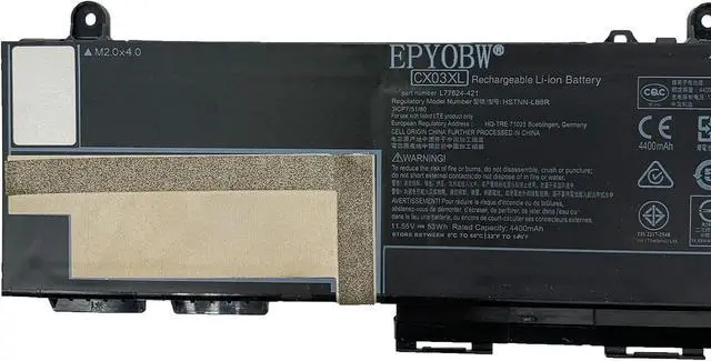 Alt view image 2 of 5 - CX03XL Laptop Battery 53Wh 4400mAh Series HSTNN-IB9G HSTNN-LB8R