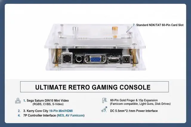 Alt view image 4 of 9 - Generic Brand RGB FC Famicom Retro Video Game Console with HDMI Port, Multi-Output Support for RGB, S-Video, VGA, AV, Compatible with PAL, Dendy, NTSC,A complete set of products
